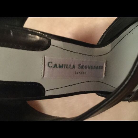 CAMILLA SKOVGAARD, BIKERCORE, BLACK, LEATHER  PLATFORM HEELS SIZE 9 - Picture 2 of 5